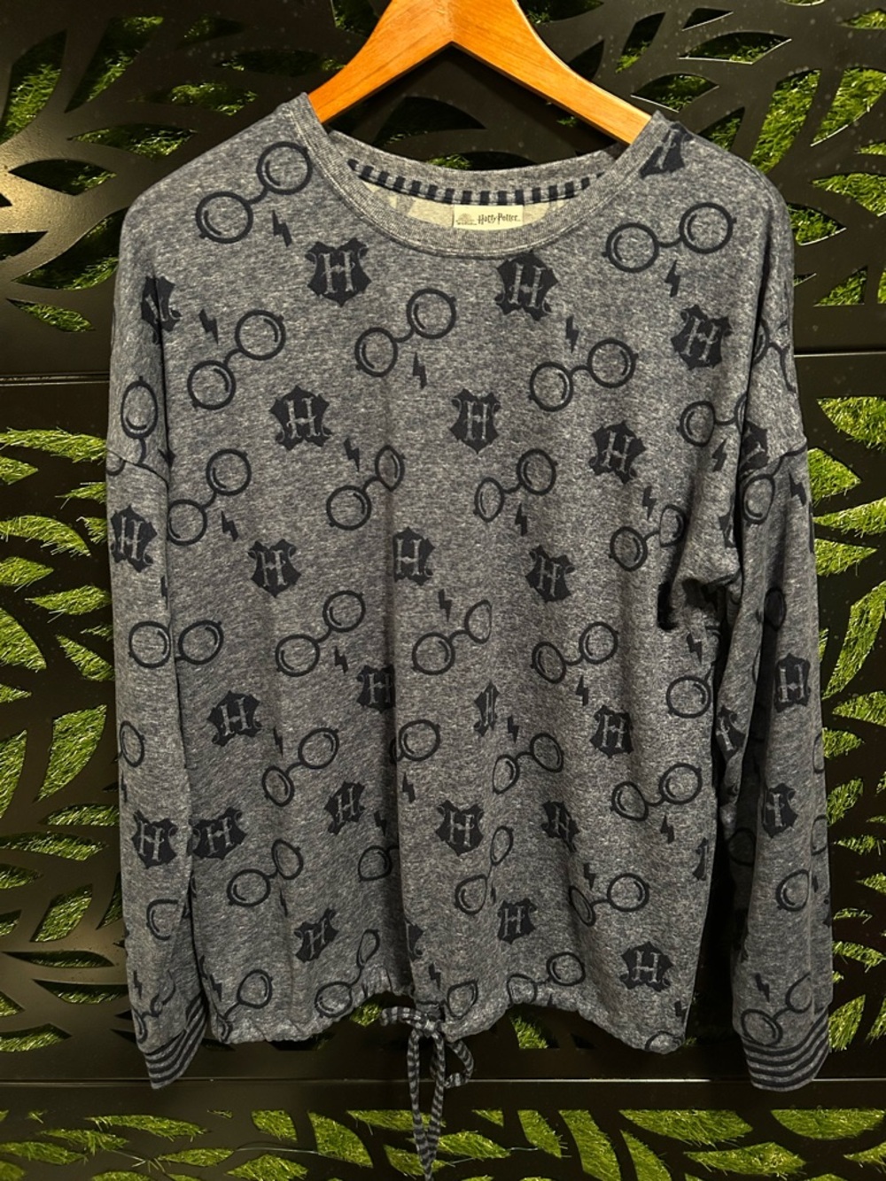Wizarding World Harry Potter Blue Long Sleeve Tee, Medium, Unisex